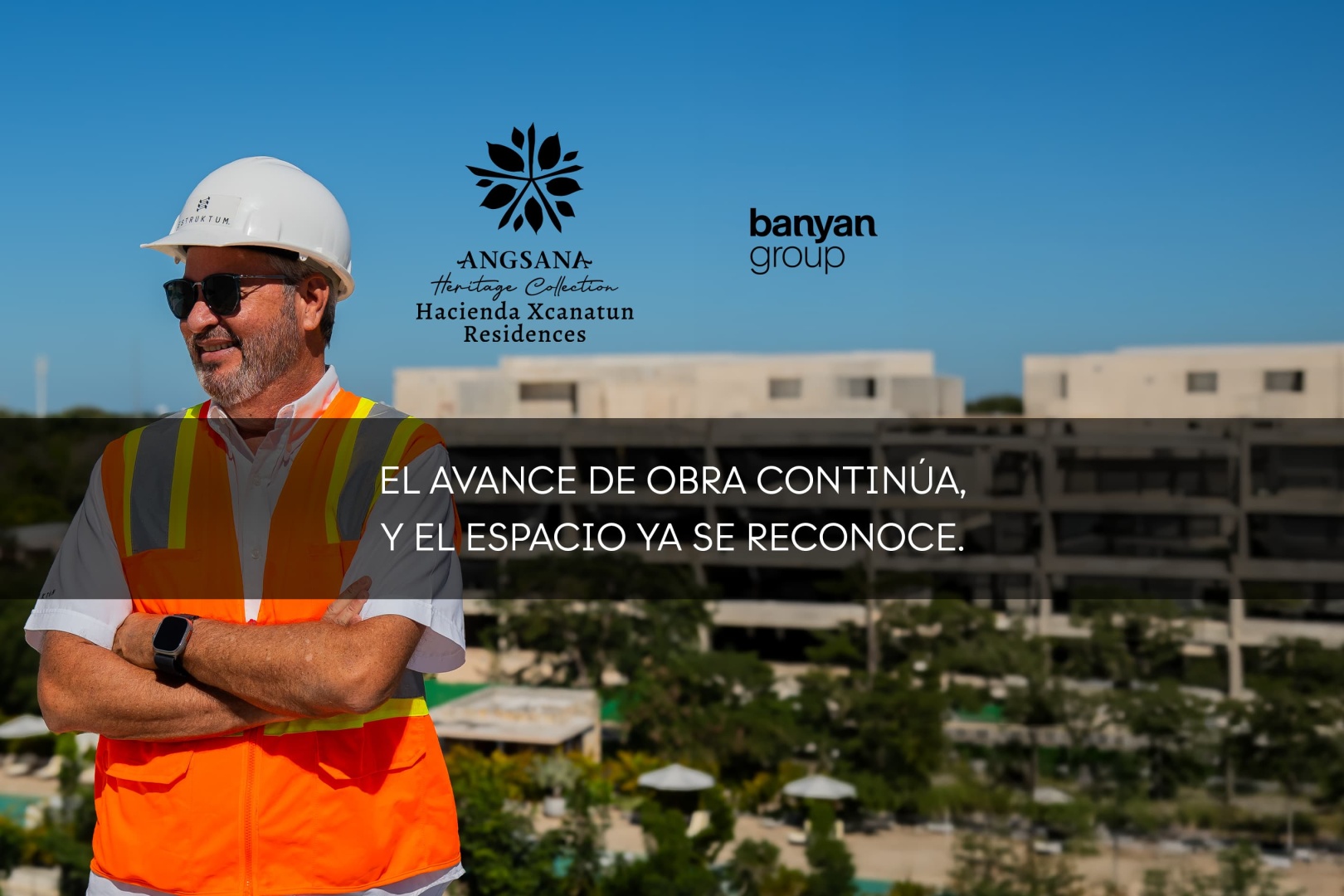 El avance de obra de Xcanatun Residences marca un punto decisivo dentro del desarrollo